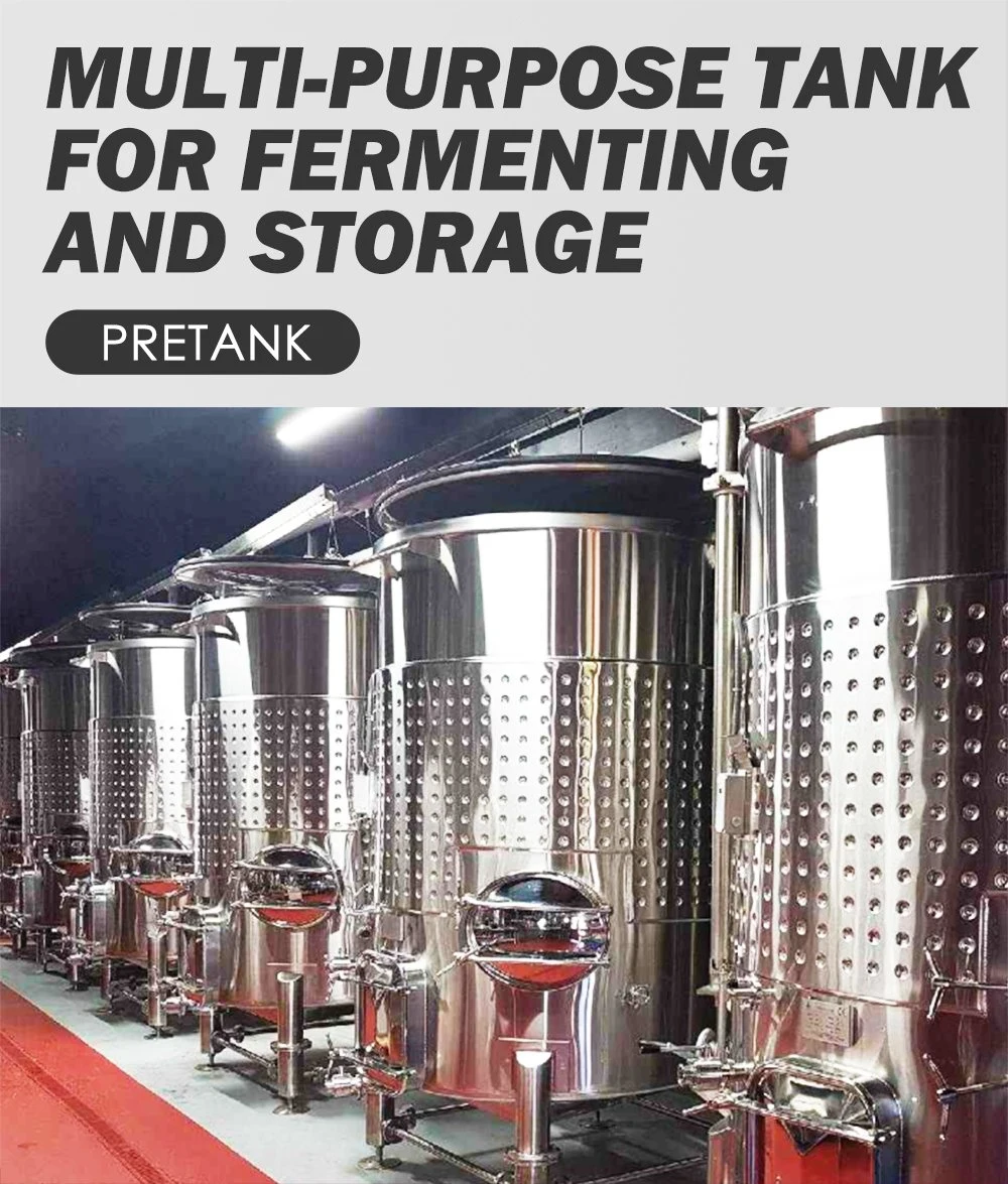 Stainless Steel 3000L 4000L 5000L Wine Fermentation Tank Variable Capacity Wine Tank